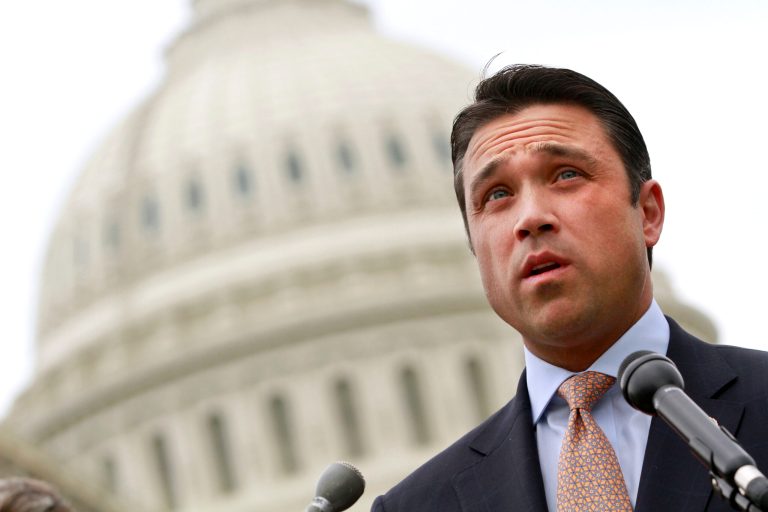 Rep. Michael Grimm, R-N.Y., speaks at a news conference on Capitol Hill in Washington in May 2012. (AP Photo/Jacquelyn Martin)