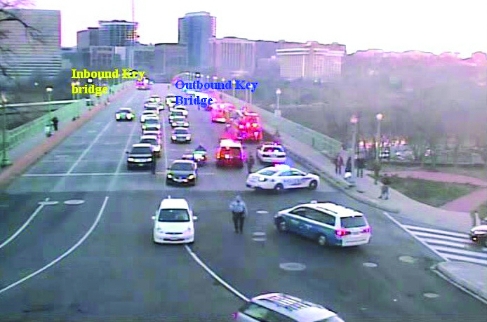 Man who threatened to jump from Key Bridge in custody