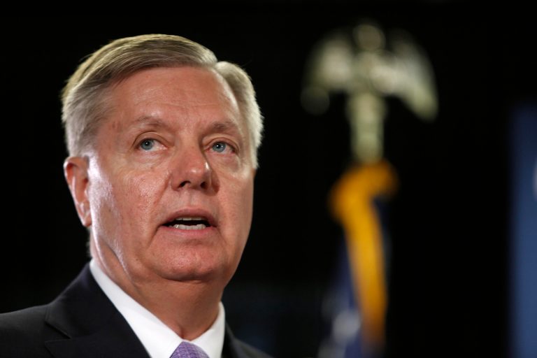 Republican presidential candidate, Sen. Lindsey Graham, R-S.C., speaks at a Peace, Prosperity, and National Security Forum, Wednesday, June 3, 2015, in Manchester, N.H. (AP Photo/Jim Cole)