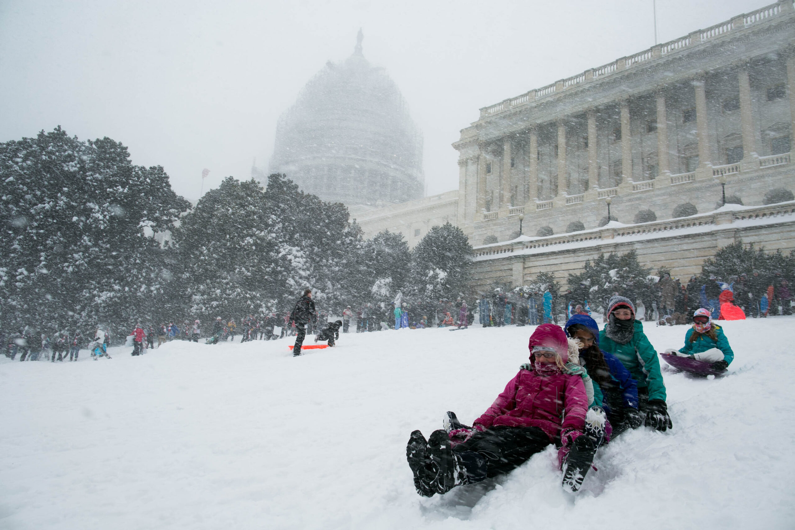 Sledding returns to Capitol Hill
