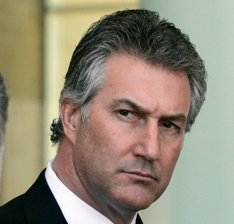 In this March 5, 2008 file photo shows then-Rep. Rick Renzi, R-Ariz. in Tucson, Ariz. Renzi has been sentenced to three years in prison for convictions on public corruption, money laundering and other charges. (AP Photo/Ross D. Franklin, File)