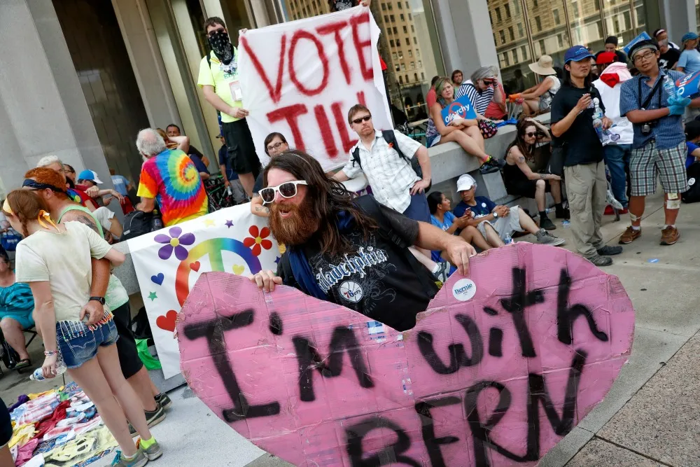 Sanders delegates say they’ll demonstrate inside hall during Clinton speech