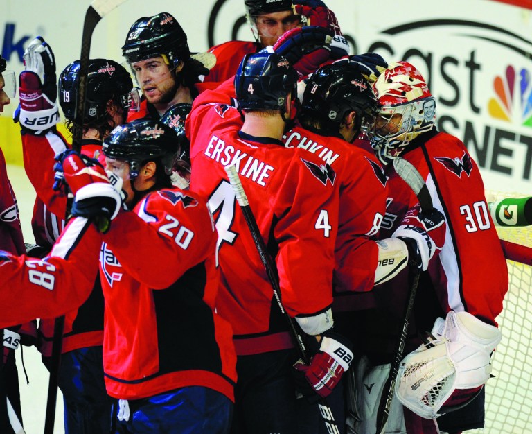 Nick Wass/AP
After starting the year with four consecutive losses, including one in overtime, the Capitals held on to beat the Sabres at Verizon Center on Sunday.