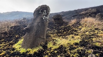 Charred Easter Island Head