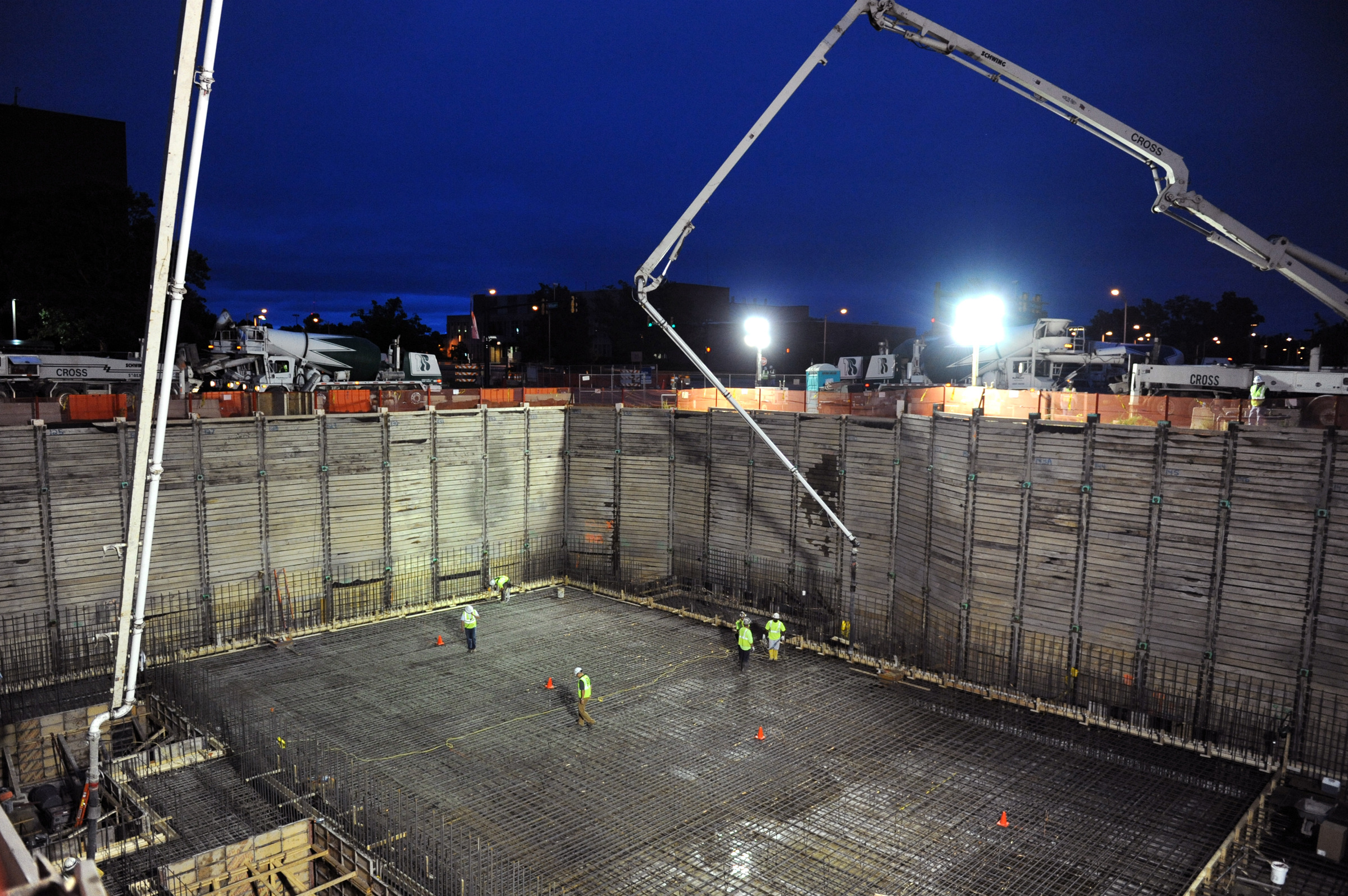 Concrete pours into Michigan physics site