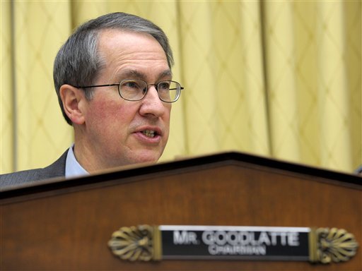 FILE - In this Feb. 5, 2013 file photo, House Judiciary Committee Chairman Rep. Bob Goodlatte, R-Va. speaks on Capitol Hill in Washington. House Republicans will take on the immigration issue in bite-size pieces, shunning pressure to act quickly and rejecting the comprehensive approach embraced in the Senate, Goodlatte said Thursday.  (AP Photo/Susan Walsh, File)