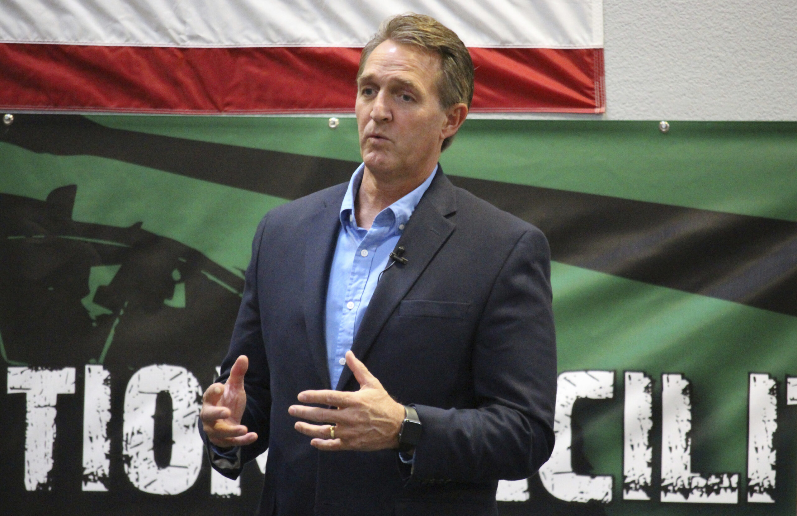 Trump: Jeff Flake meant to get caught on hot mic ‘saying bad things about your favorite president’