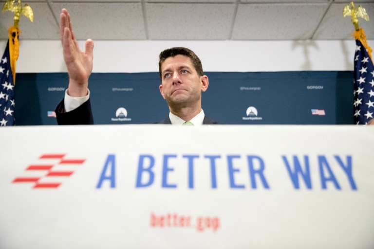 Trump on Twitter attacked Republican lawmakers he thinks are abandoning his bid for the presidency. (AP Photo/Andrew Harnik)
