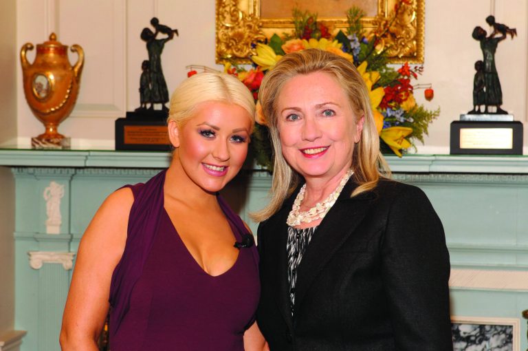Christina Aguilera honored at State Department