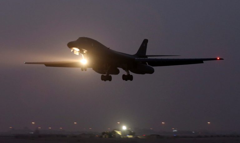 The Pentagon backpedaled after its representative told Congress that B-1 bombers were headed to Australia. (AP)