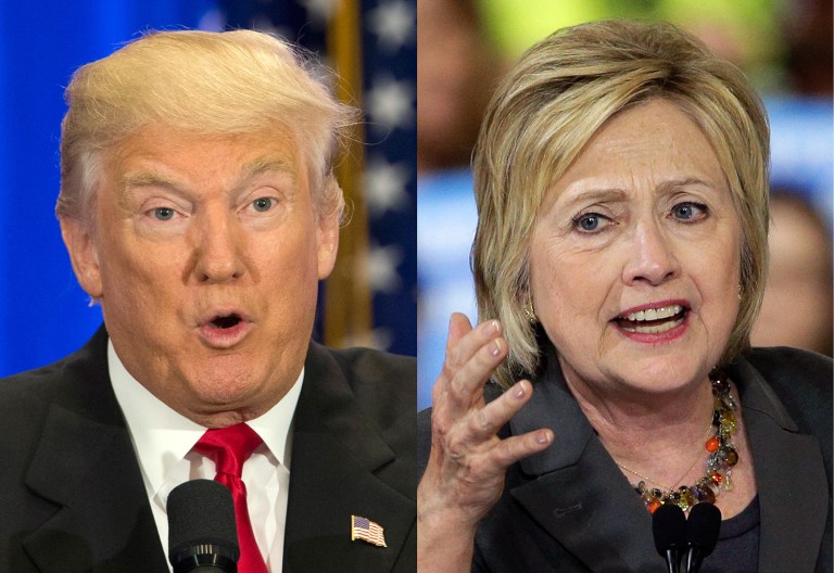 According to a new survey, more adults say the press has been too soft on Hillary Clinton compared to Donald Trump. (AP Photo/Mary Altaffer, Chuck Burton)