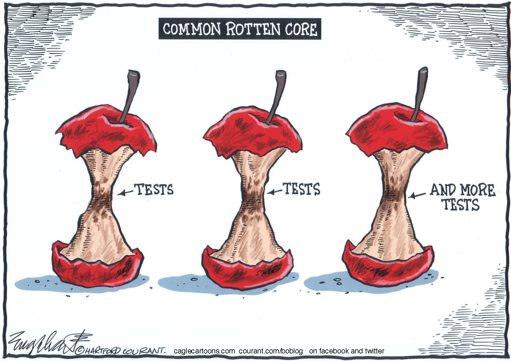 Editorial cartoon: Rotten core