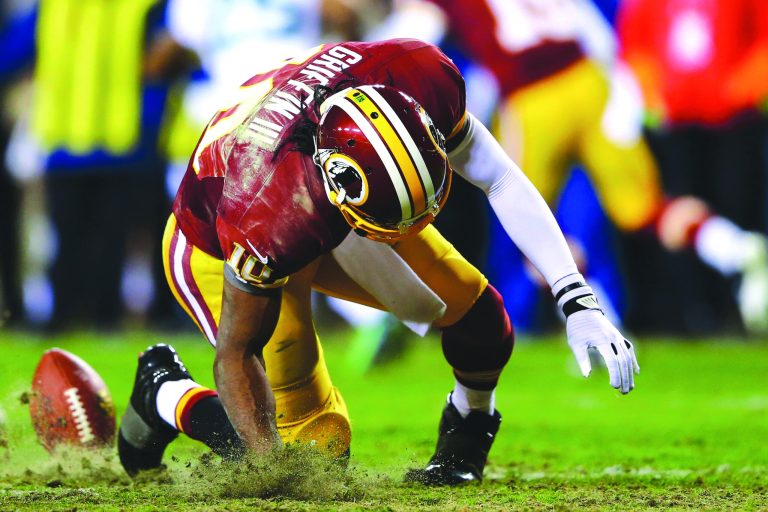 Al Bello/Getty Images
Redskins quarterback Robert Griffin III initially hurt his knee Dec. 9, then tweaked it in the first quarter Sunday before collapsing late in the loss to the Seahawks.