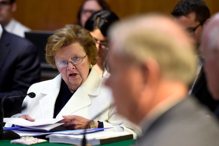 Sens. Brian Schatz, D-Hawaii, and Barbara Mikulski, D-Md., proposed the Federal Employees Paid Parental Leave Act.Â (AP Photo/Susan Walsh)