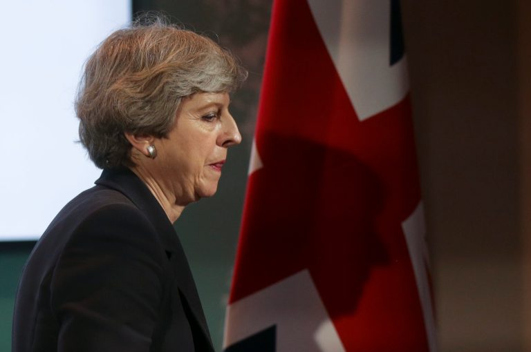 British Prime Minister Theresa May announced the change, meaning that the country is on alert for a very likely attack. (AP Photo/Luca Bruno)