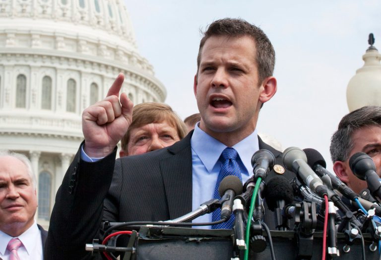 Rep. Adam Kinzinger, R-Ill., called on President Obama to oust Veterans Affairs Secretary Eric Shinseki following revelations that VA officials falsified records that led to medical delays that contributed to the deaths of 23 veterans. (AP/Harry Hamburg)