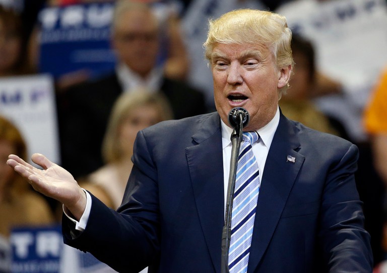 President Trump is expected to visit Detroit Wednesday to announce the rollback of EPA regulations for the automotive industry. (AP Photo/Brennan Linsley)