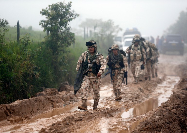 The UN said in a statement Monday it had received 7,132 weapons belonging to the rebel fighters. (AP Photo/Fernando Vergara)