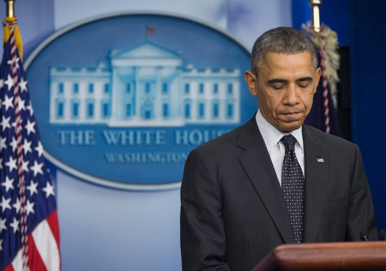 President Obama's popularity has sunk to its lowest-ever level in a new Quinnipiac poll of Ohio voters, with 61 percent disapproving of his job performance. (AP/ Evan Vucci)