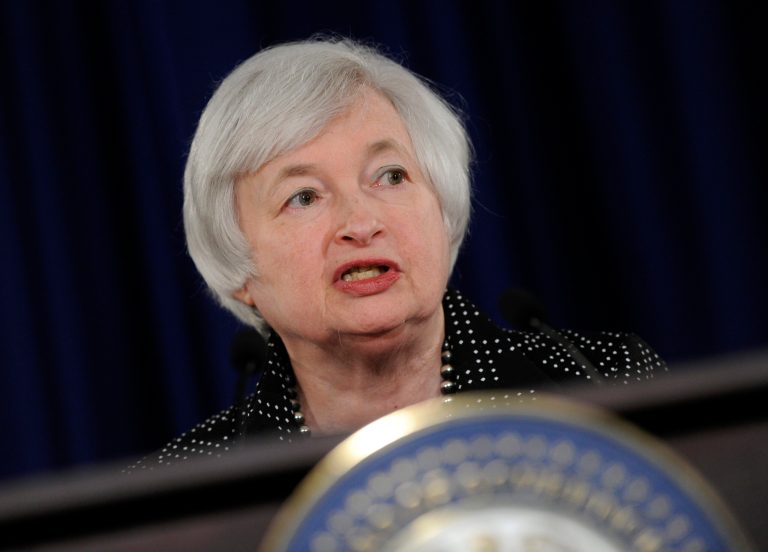 FILE - In this June 18, 2014, file photo, Federal Reserve Chair Janet Yellen speaks during a news conference at the Federal Reserve in Washington. Economists agree with Yellen that the economy and job market still need ultra-low interest rates to support growth. Yet the latest Associated Press survey of economists shows that most also fear that the Fed will wait too long before raising rates, perhaps triggering high inflation or financial asset bubbles.  (AP Photo/Susan Walsh, File)