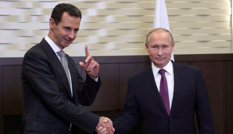 Bashar Assad and Russia are laying waste to civilian life. (Mikhail Klimentyev, Kremlin Pool Photo via AP)
