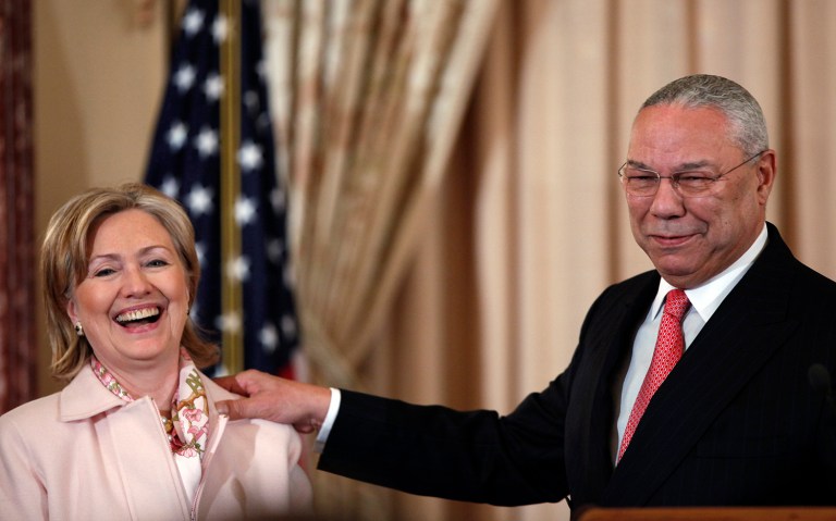 A top Democrat on the House Oversight Committee asked the State Department to provide lawmakers with a copy of an email exchange between Hillary Clinton and Colin Powell on her use of personal email. (AP Photo/J. Scott Applewhite)