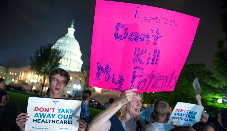 A coalition of conservative groups Thursday urged congressional leaders to suspend or repeal Obamacare's taxes targeting insurers and medical device manufacturers. (AP Photo/Cliff Owen)