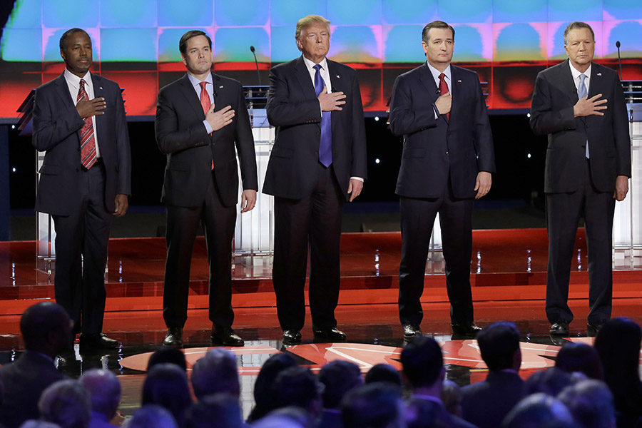 Who got the most speaking time at the GOP debate?