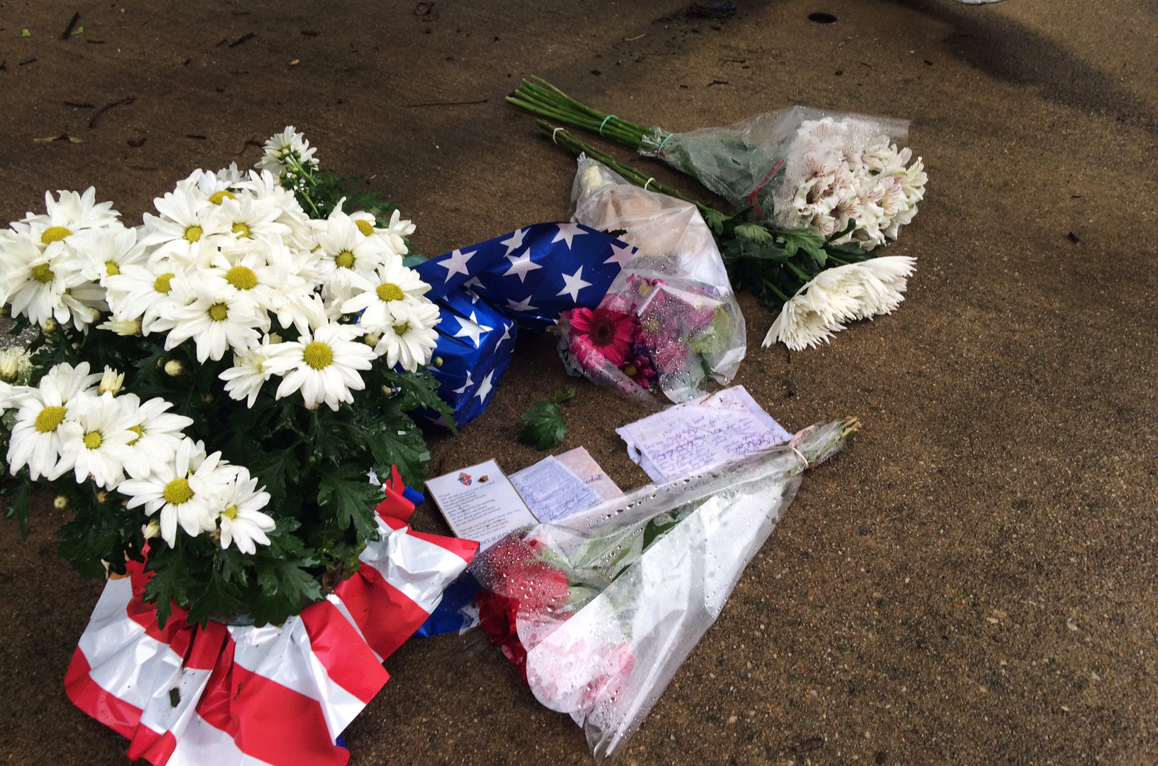 Flowers for Beau Biden placed outside vice president’s home
