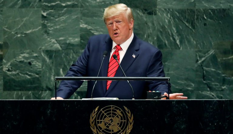 U.S. President Donald Trump addresses the 74th session of the United Nations General Assembly