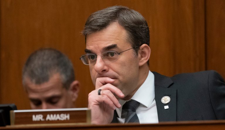 Rep. Justin Amash listens to debate.