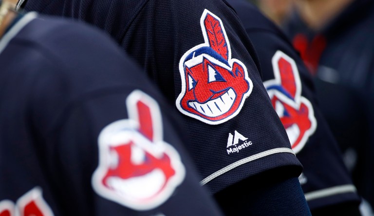The Cleveland Indians are taking the divisive Chief Wahoo logo off their jerseys and caps, starting in 2019. (AP Photo/Patrick Semansky, File)