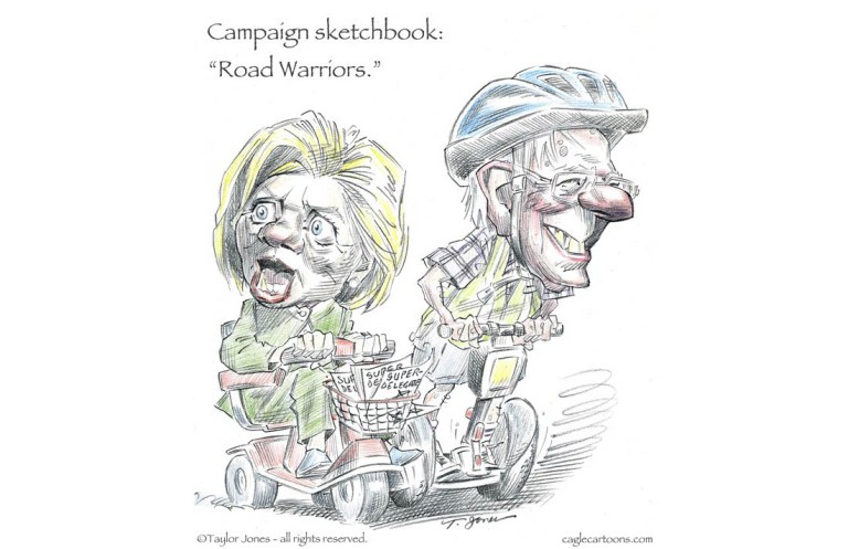 Editorial cartoon: Campaign road rage