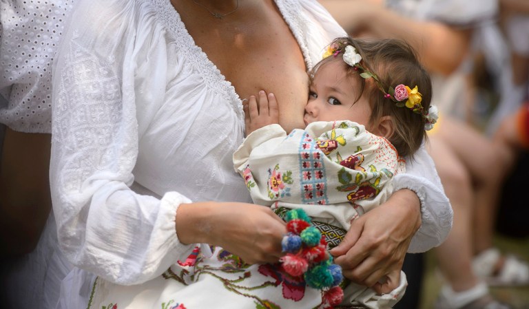 Moms in the U.S. are increasingly breastfeeding their infants, but still not as long as experts want. (AP Photo/Andreea Alexandru)