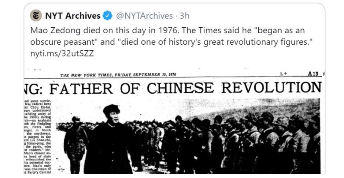 NYT Mao Tweet