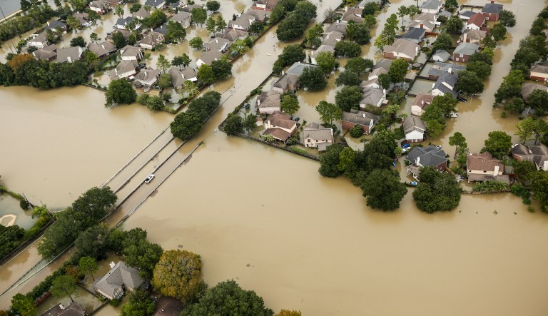 The city and its surrounding areas have received 19 trillion gallons of rainwater over the course of the storm. (Brett Coomer/Houston Chronicle via AP)