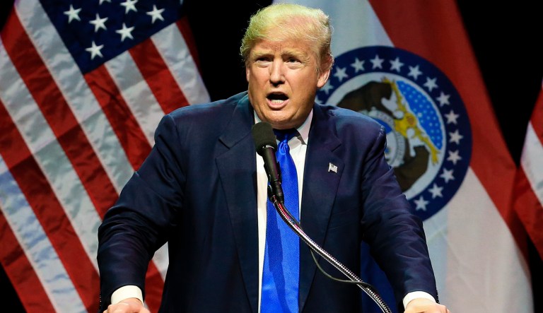 The White House announced Monday that Trump will deliver remarks in St. Charles, Mo., a medium-sized suburb of St. Louis about 30 minutes away from Claire McCaskill's residence. (AP Photo/Nati Harnik)