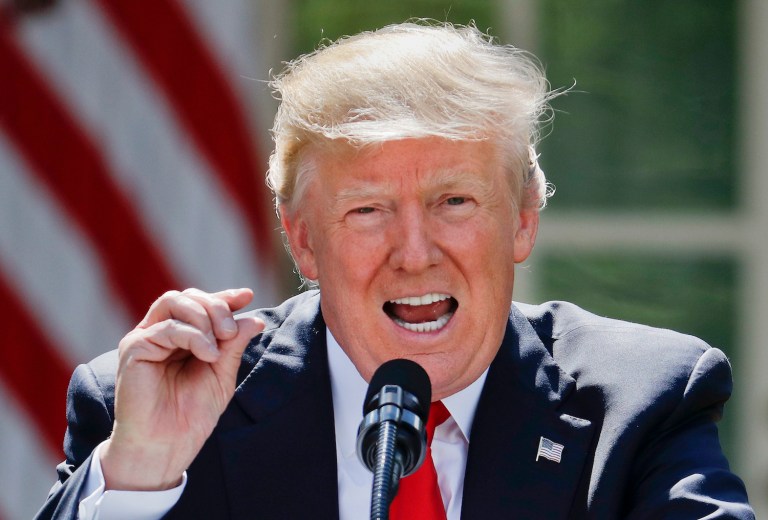 The president pointed to problems in the Obamacare exchange as evidence that the law must be repealed, and blamed Democrats for creating the problems. (AP Photo/Pablo Martinez Monsivais)