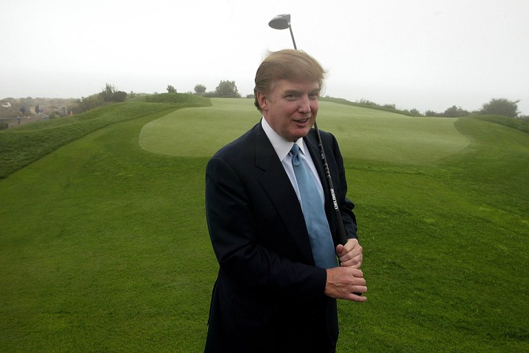 Donald Trump's been telling Americans for nearly three decades that he's what they really need in the White House, a business-hardened dealmaker-in-chief. (AP Photo/Damian Dovarganes, File)