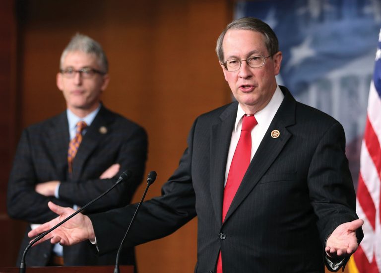 Rep. Bob Goodlatte, right, chairman of the House Judiciary Committee, and Rep. Trey Gowdy during a news conference on Capitol Hill. (Mark Wilson/Getty Images)