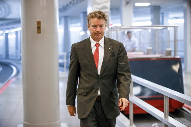 Sen. Rand Paul's challenge as a presidential candidate will be to thread the needle between his father's core supporters, who are passionate non-interventionists, and the broader Republican electorate, which favors a more muscular foreign policy posture. (AP Photo)