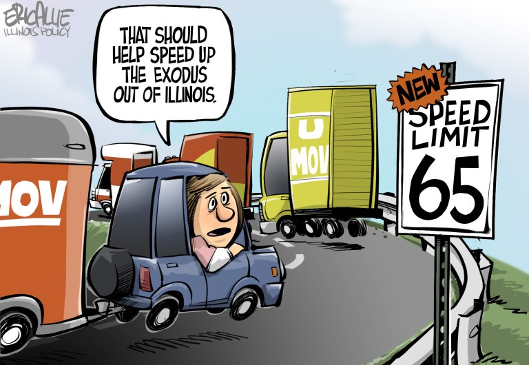 Editorial Cartoon: Bye Illinois
