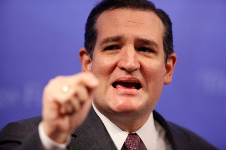 Sen. Ted Cruz, R-Texas, speaks about energy at the Heritage Action for America 2014 Conservative Policy Summit at the Heritage Foundation in Washington, Monday, Feb. 10, 2014. (AP Photo/Charles Dharapak)