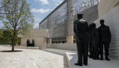 Memorial to Eisenhower opens after summer of tearing statues and tributes down
