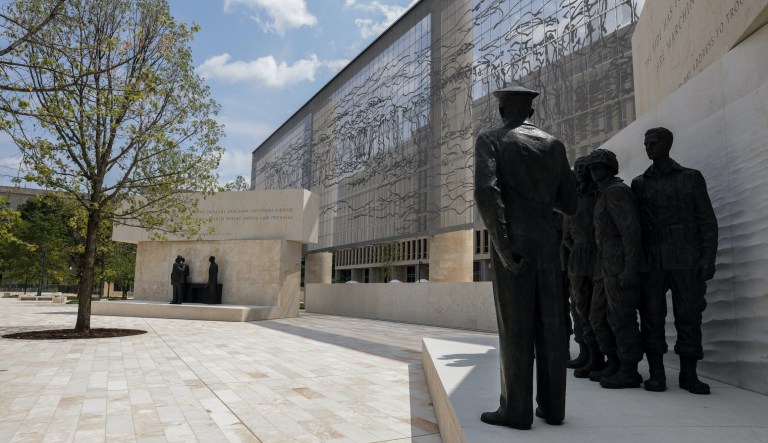 Memorial to Eisenhower opens after summer of tearing statues and tributes down