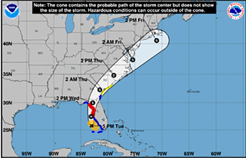 Elsa regains hurricane strength 100 miles away from Florida
