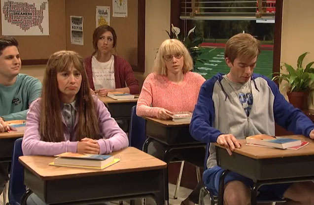 ‘SNL’: Student gets erection right before walkout to protest gun violence