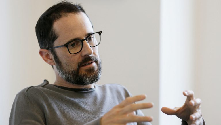 In this May 30, 2018, photo CEO Ev Williams during an interview at the headquarters of Medium in San Francisco. 