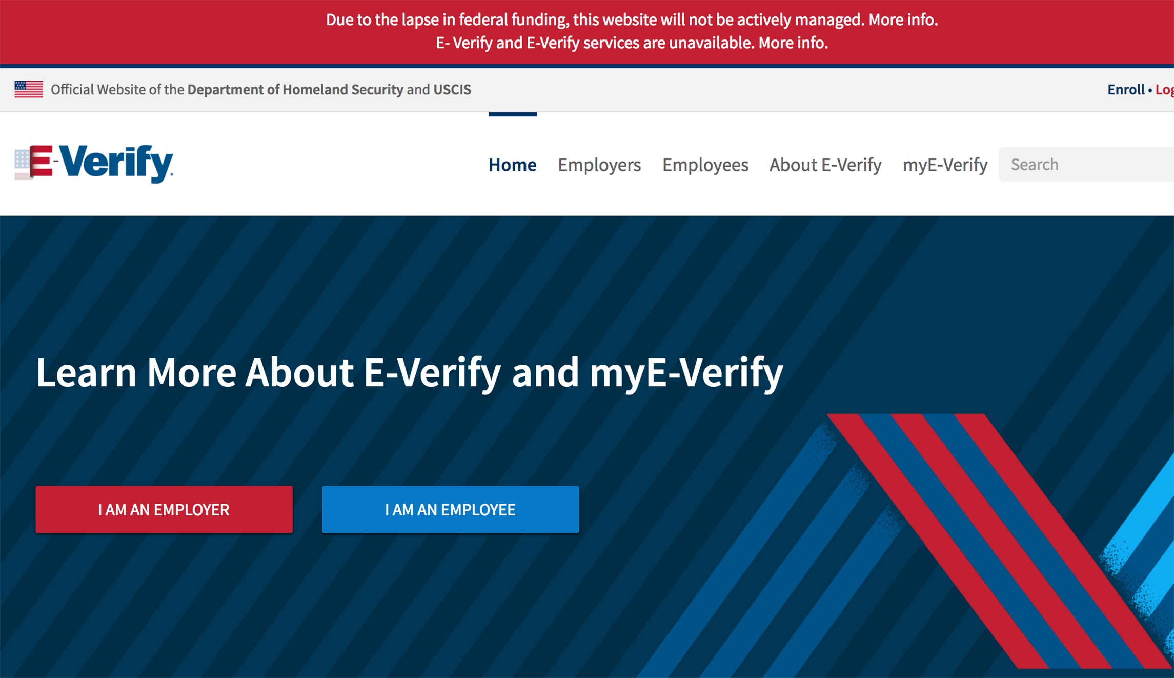 The shutdown has taken down E-Verify, the only ‘wall’ that actually works