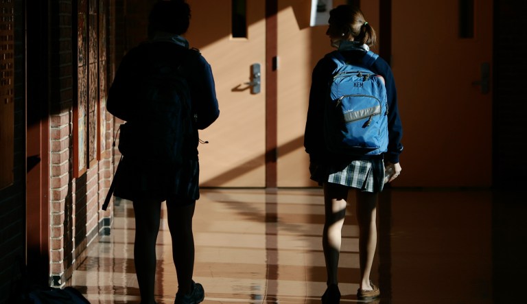 Students on the campus of Holten Arms, an all girls private school in Bethesda, MD on Thursday Feburary 12, 2009.